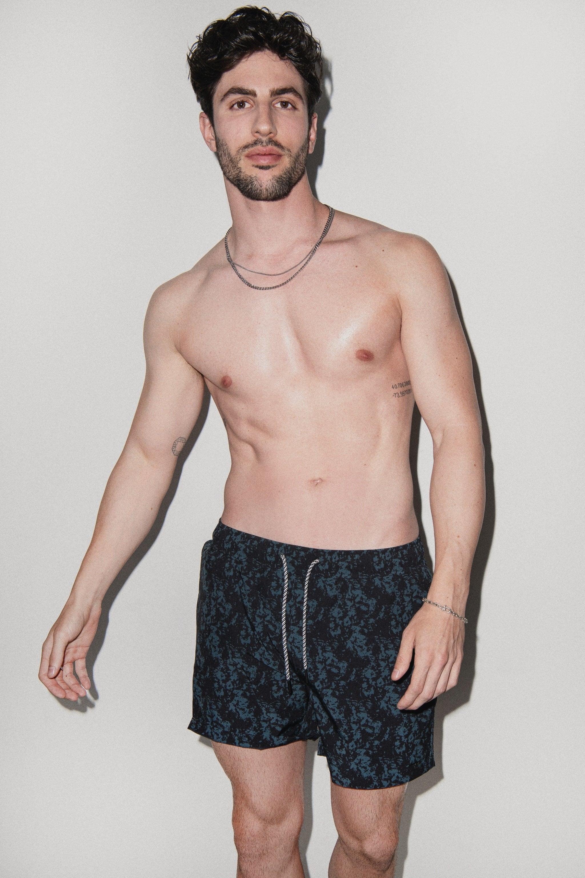 Tulum Volley Swim Trunk Charcoal Haze - PLAYALUXE