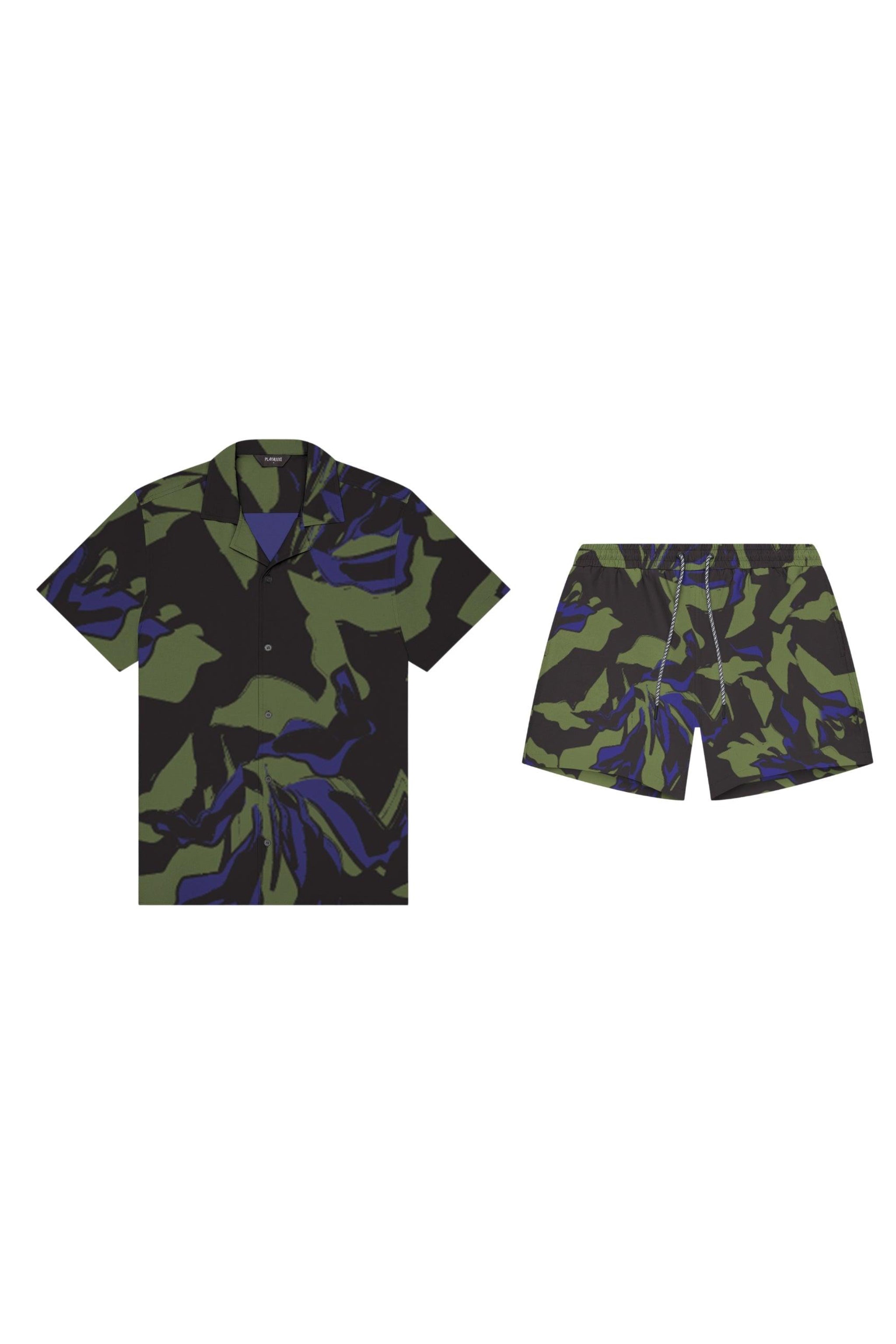 Saint Tropez Cabana Set Green Botanical - PLAYALUXE