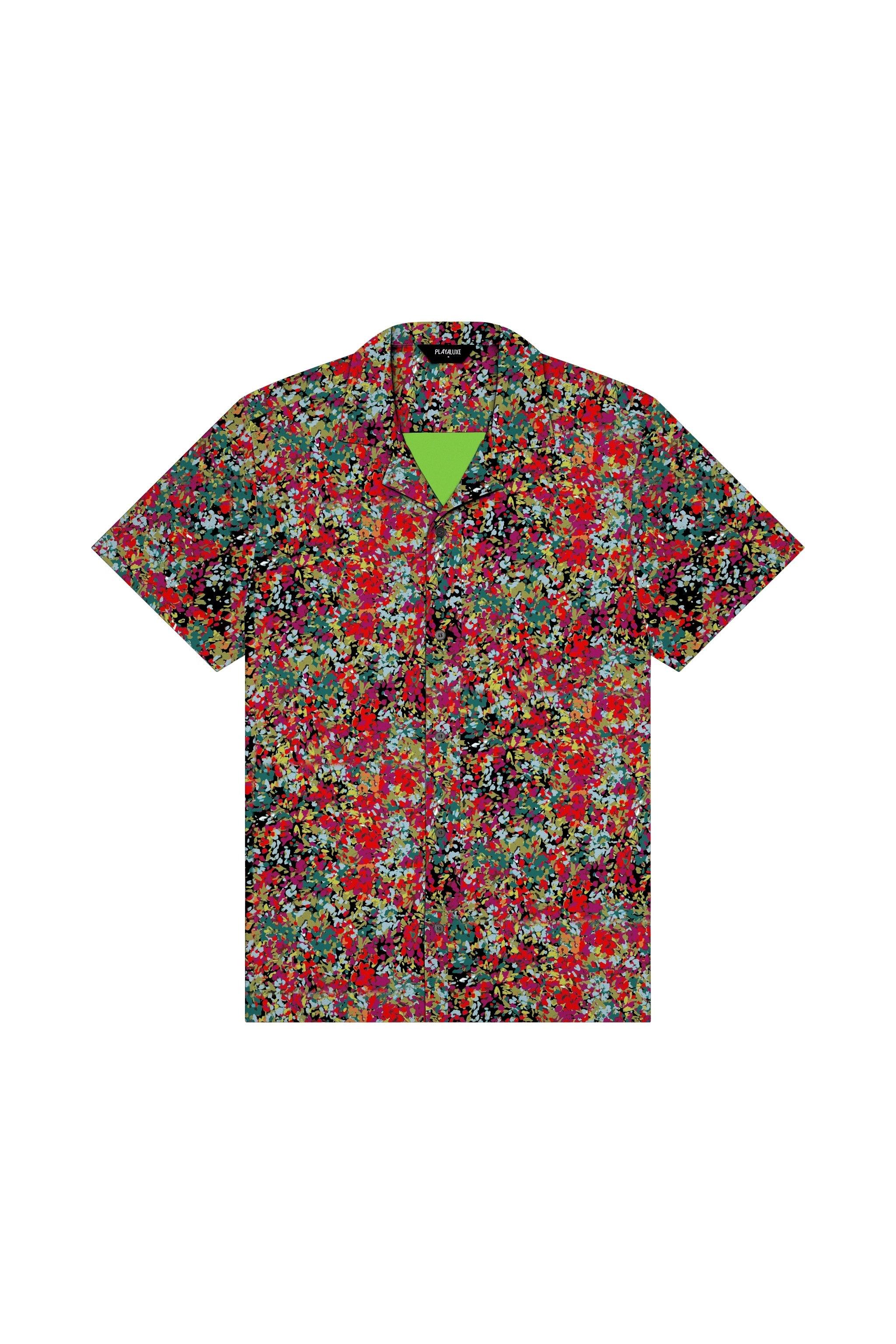 Saint Tropez Cabana Shirt Coral Calypso - PLAYALUXE
