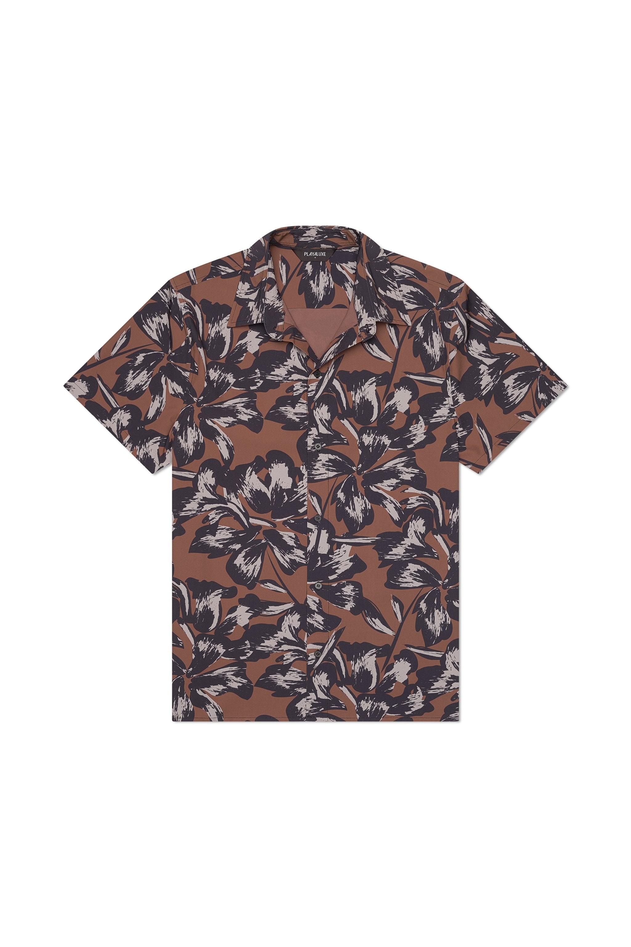 Todos Santos Classic Shirt Tobacco Flower - PLAYALUXE