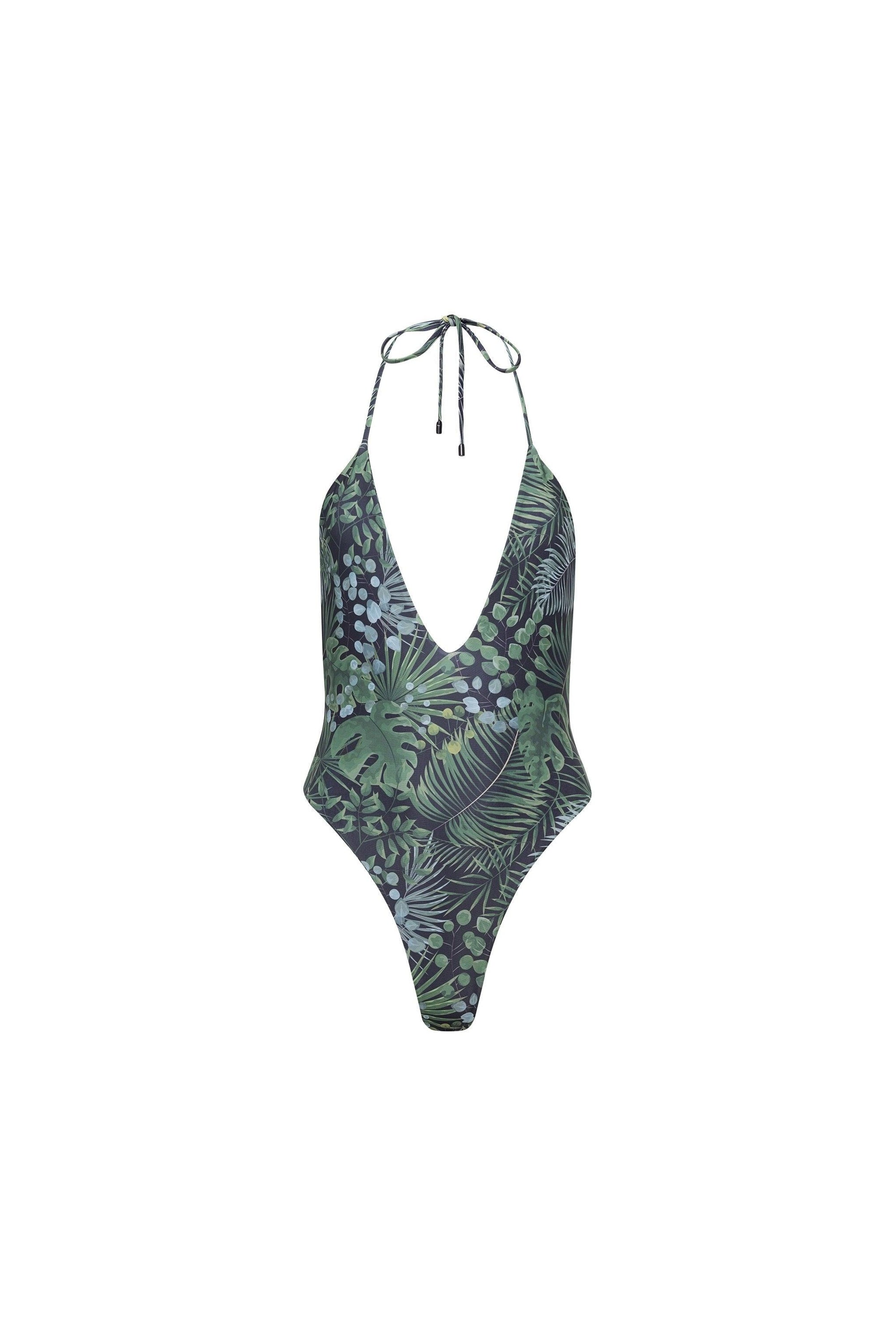Los Cabos Deep V One Piece Jungle - PLAYALUXE
