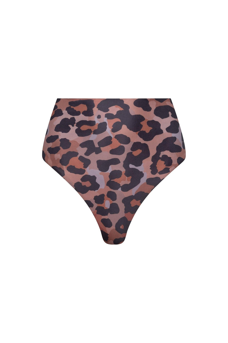 Palermo High Waist Bikini Bottom Leopard - PLAYALUXE