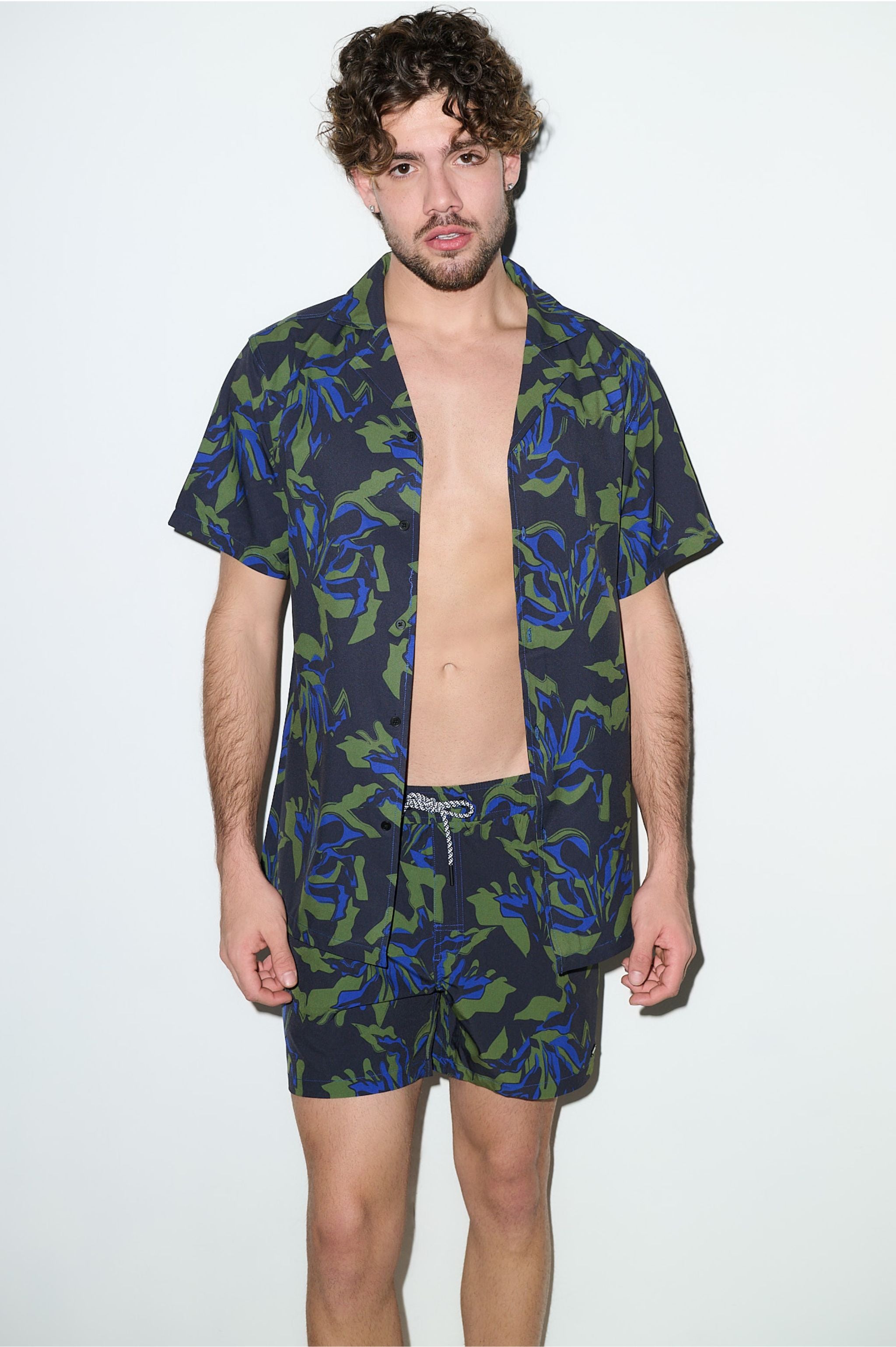 Saint Tropez Cabana Set Green Botanical - PLAYALUXE