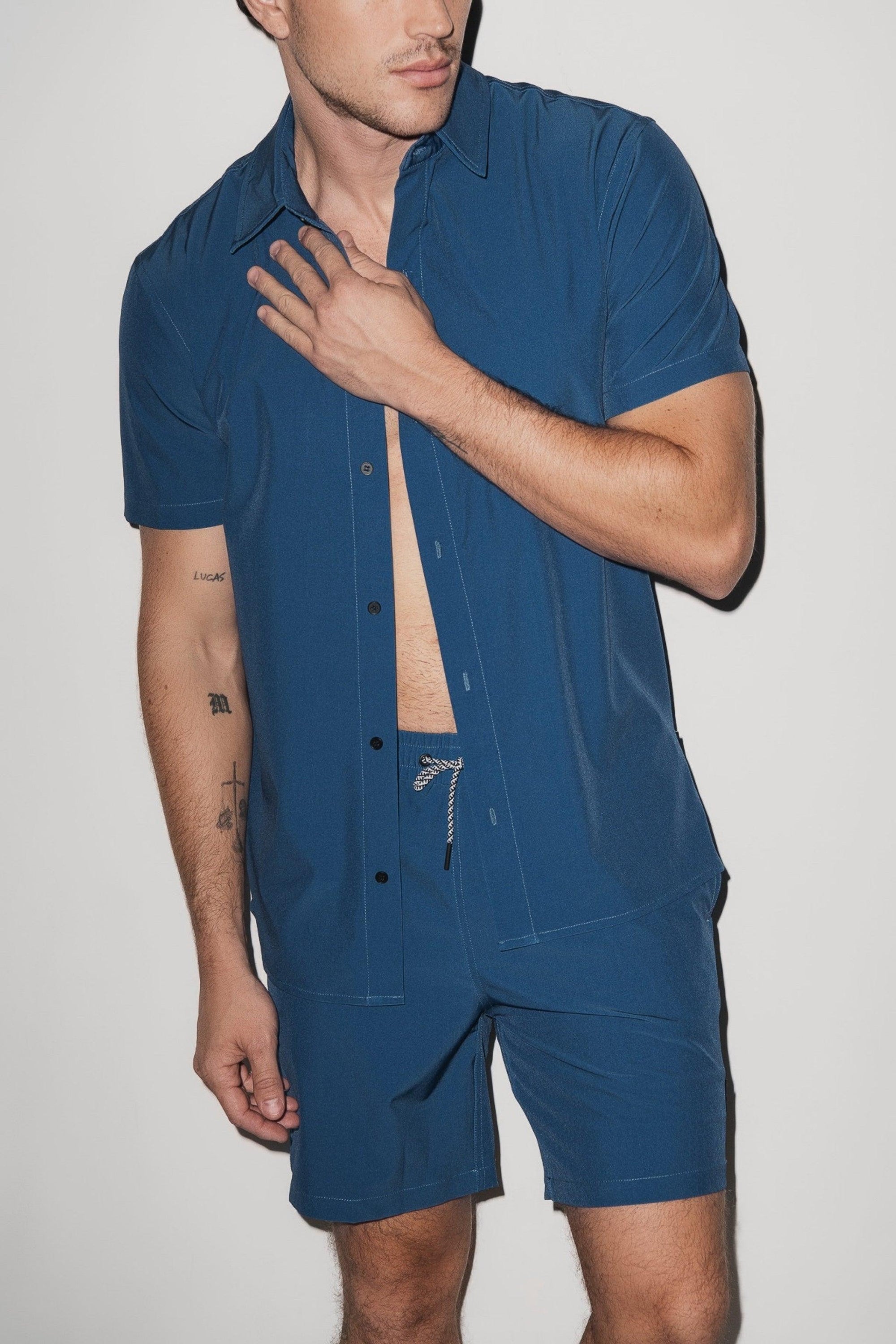 Todos Santos Cabana Set Vintage Blue - PLAYALUXE