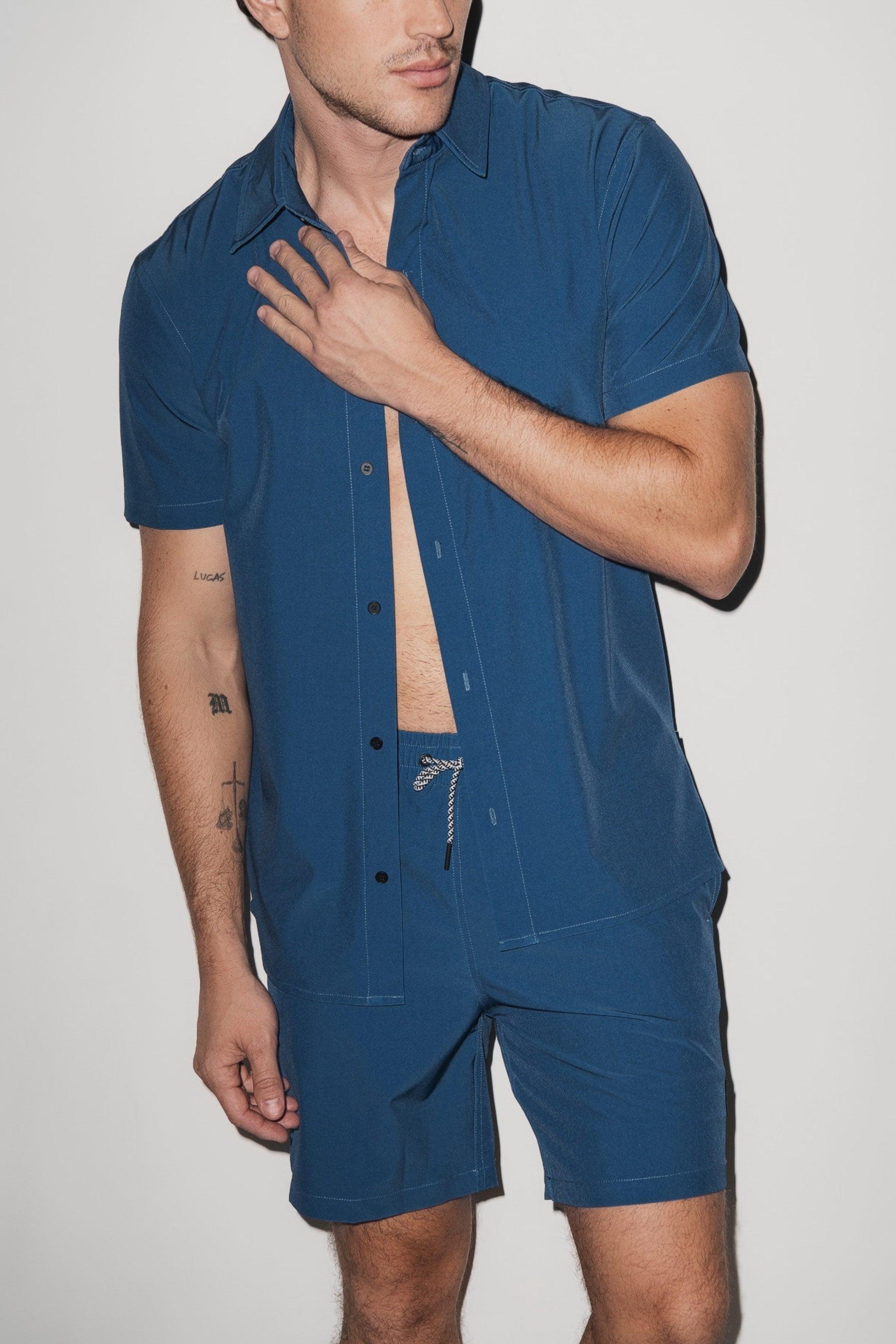 Todos Santos Cabana Set Vintage Blue - PLAYALUXE