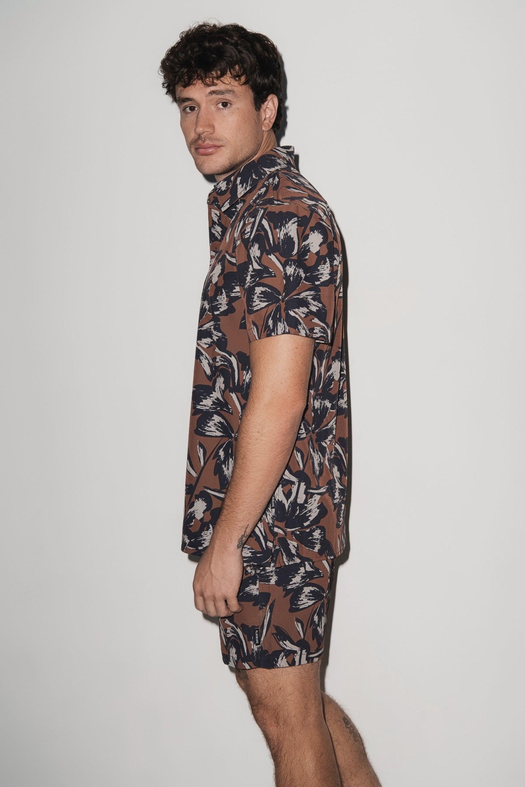 Todos Santos Cabana Set Tobacco Flower - PLAYALUXE