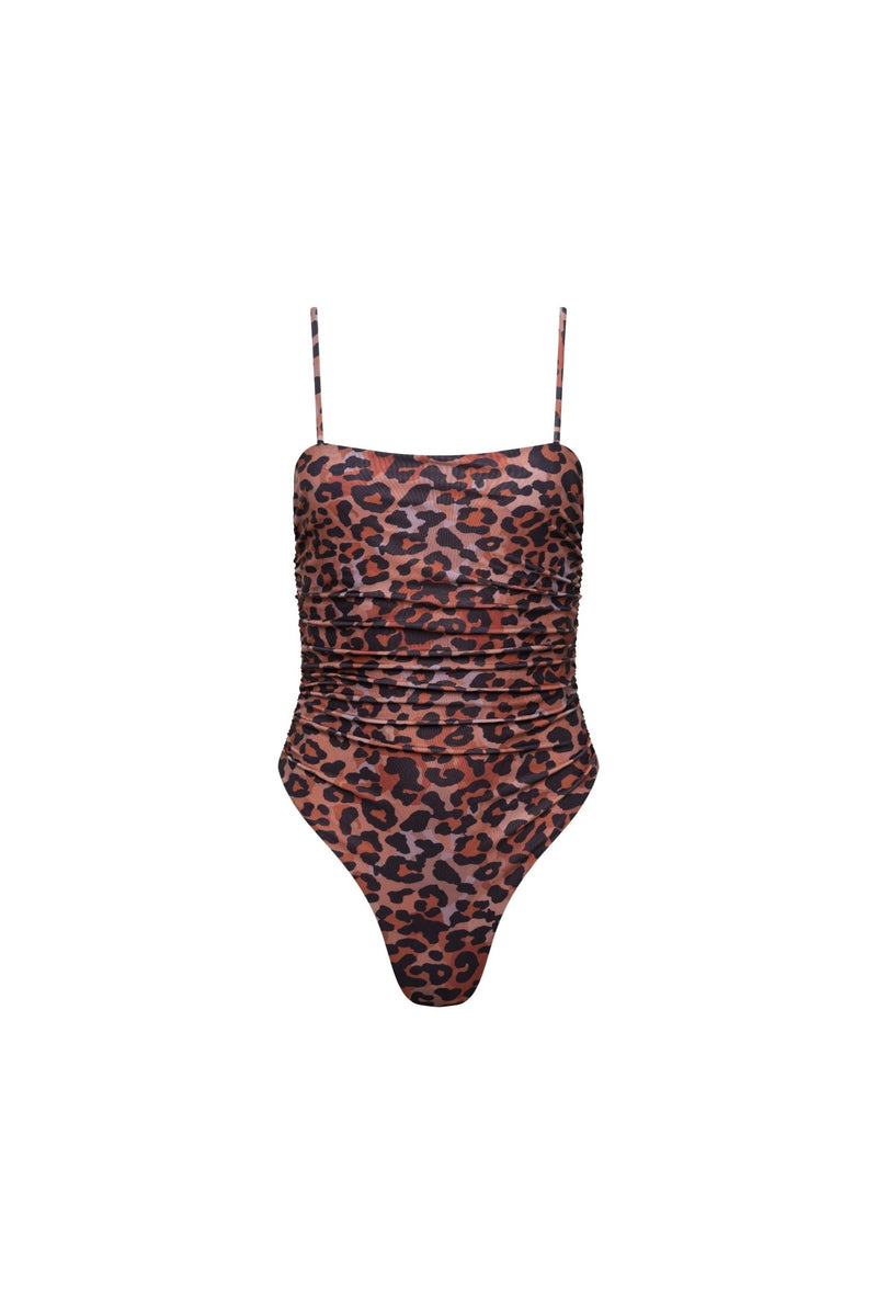 Seychelles Ruched One Piece Leopard - PLAYALUXE