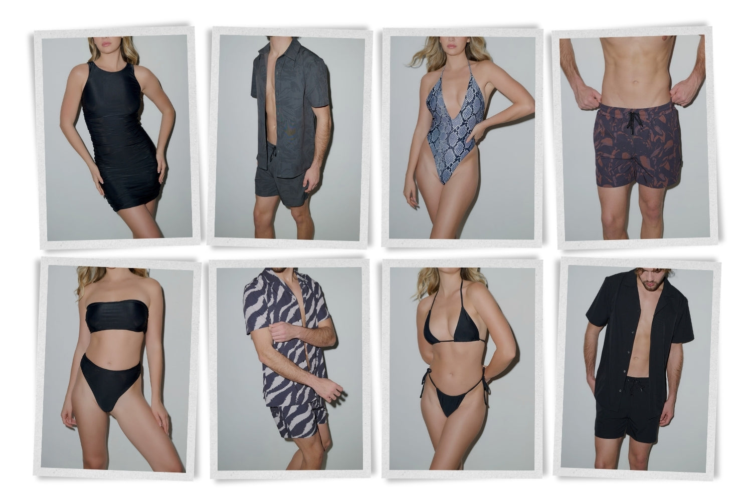Elevated beach-to-bar summer outfits for women and men by PLAYALUXE