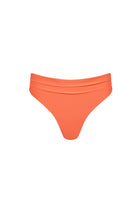 Capri Ruched High Waist Thong Bikini Bottom Peach