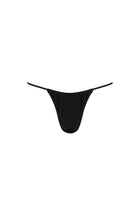 Capri Ruched String Bikini Bottom Black