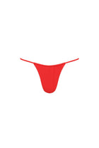 Capri Ruched String Bikini Bottom Red