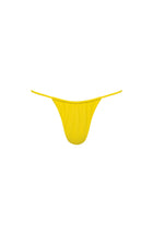 Yellow Ruched String Bikini Bottom