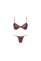 Capri Ruched Underwire String Bikini Set Leopard