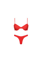 High Cut Underwire Bikini Set Red - PLAYALUXE