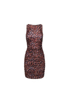 Ibiza Ruched Mini Dress Leopard