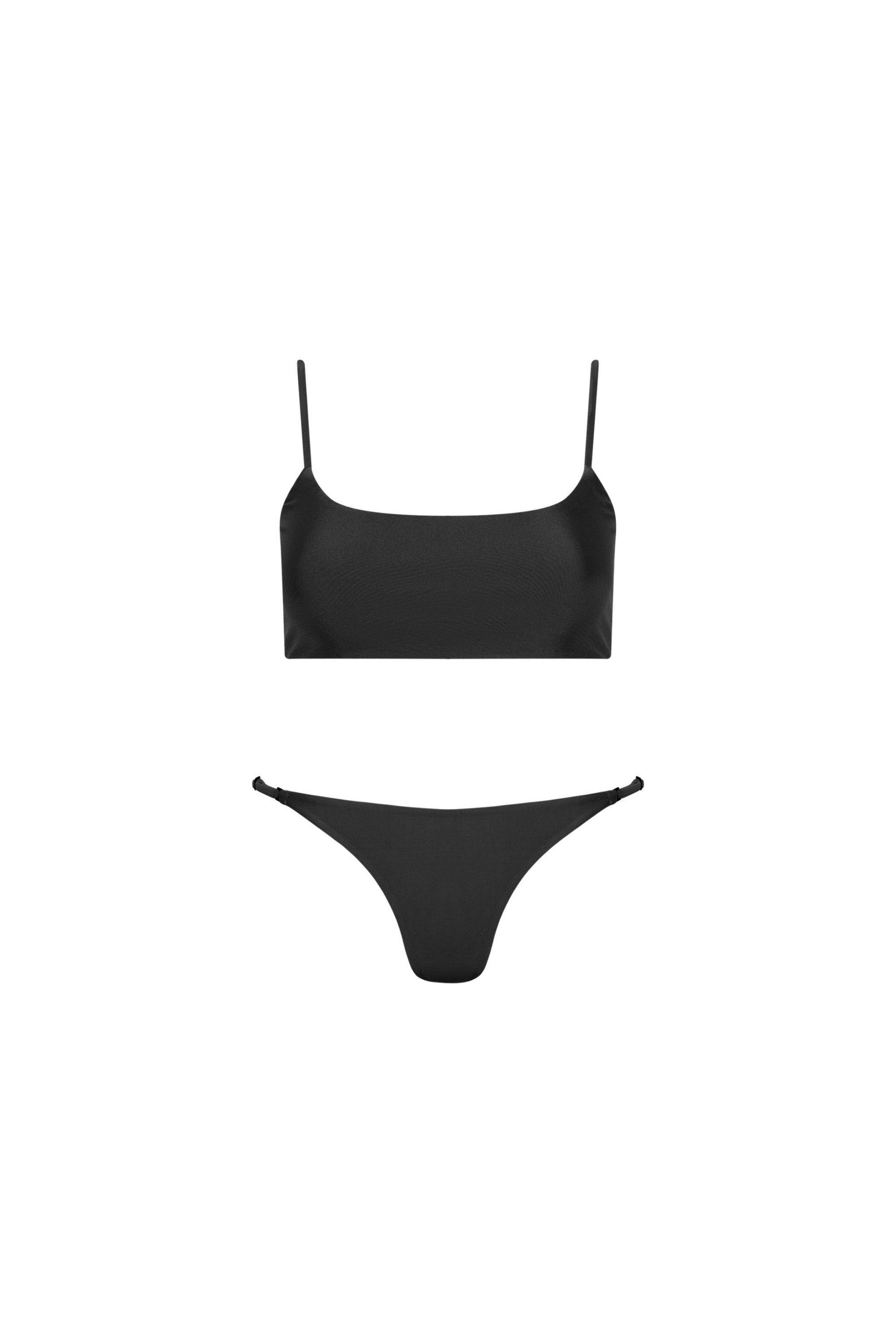 Laguna Seamless Bralette Bikini Set Black