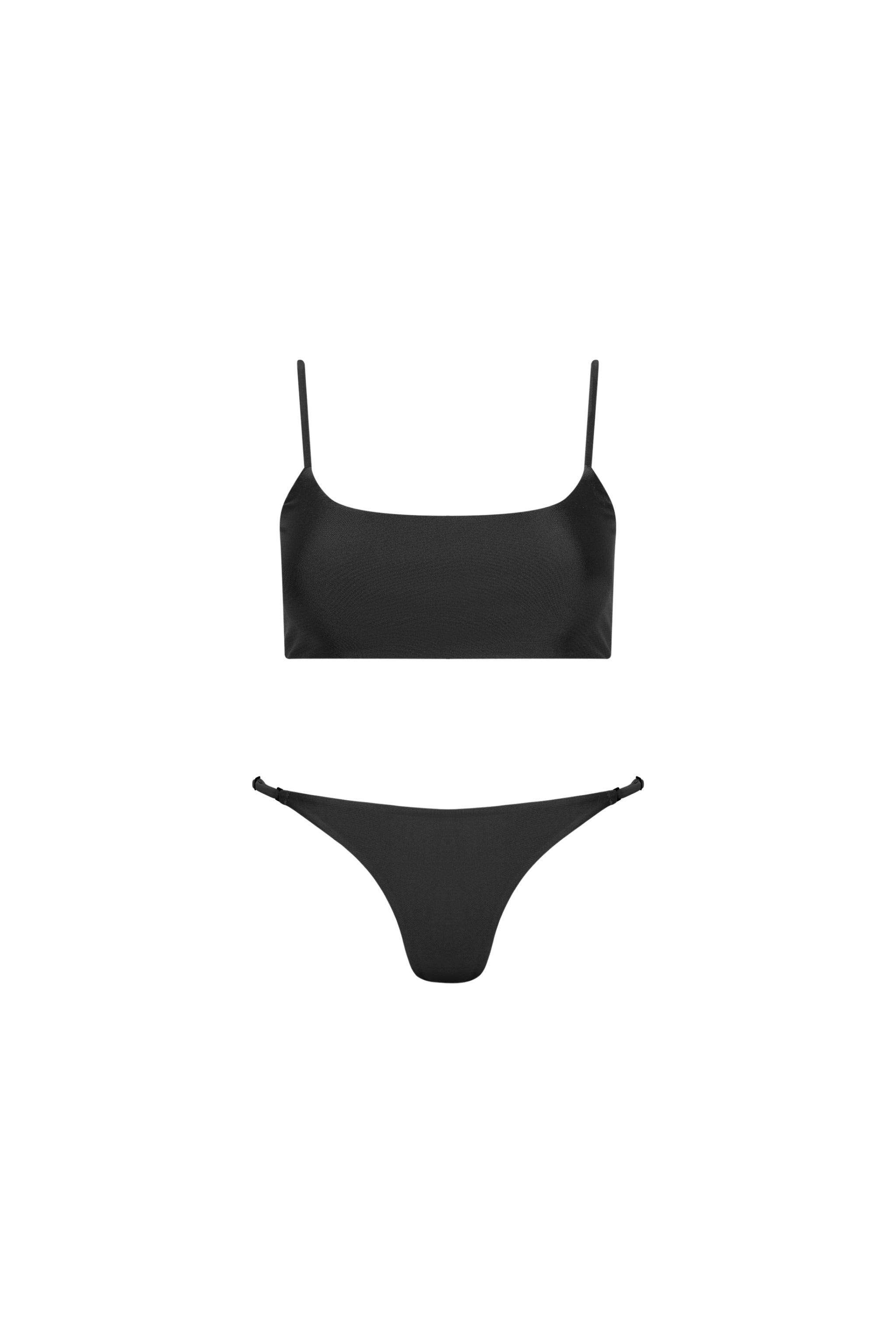 Laguna Seamless Bralette Bikini Set Black