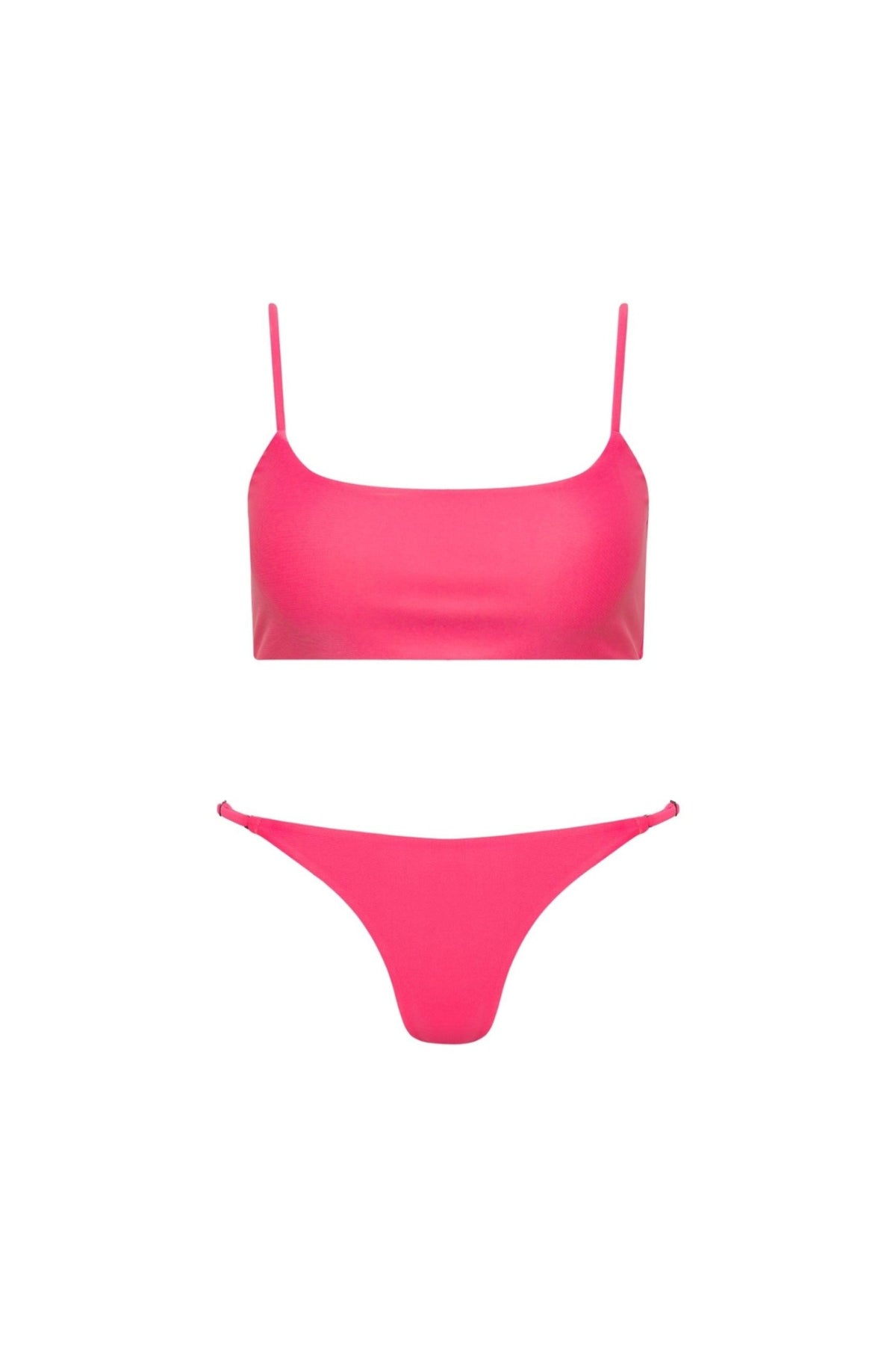 Laguna Bralette Bikini Set – Hot Pink