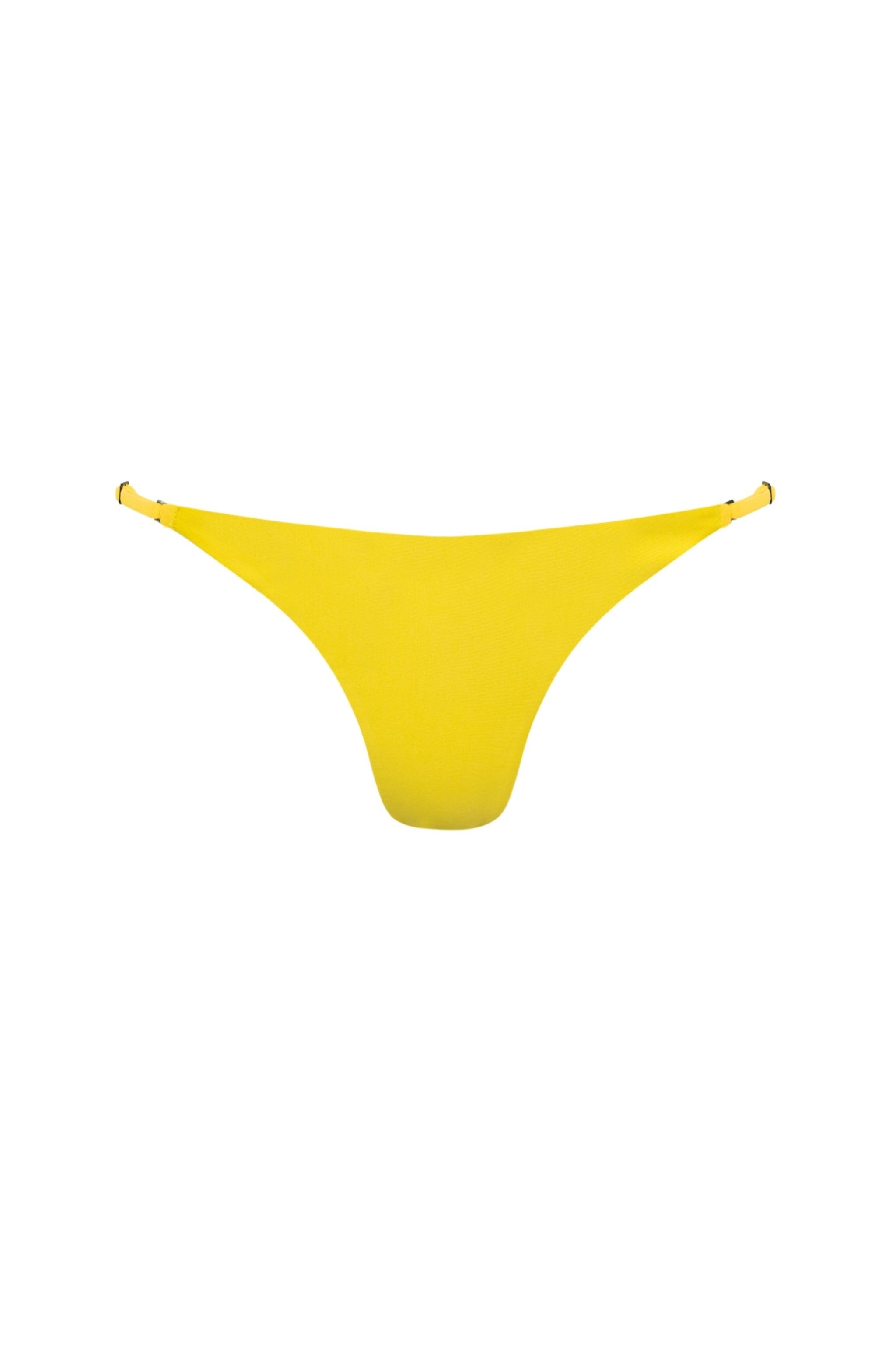 Laguna Adjustable Thong Bikini Bottom Yellow