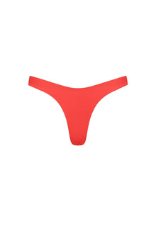 Red High Cut Bikini Bottom