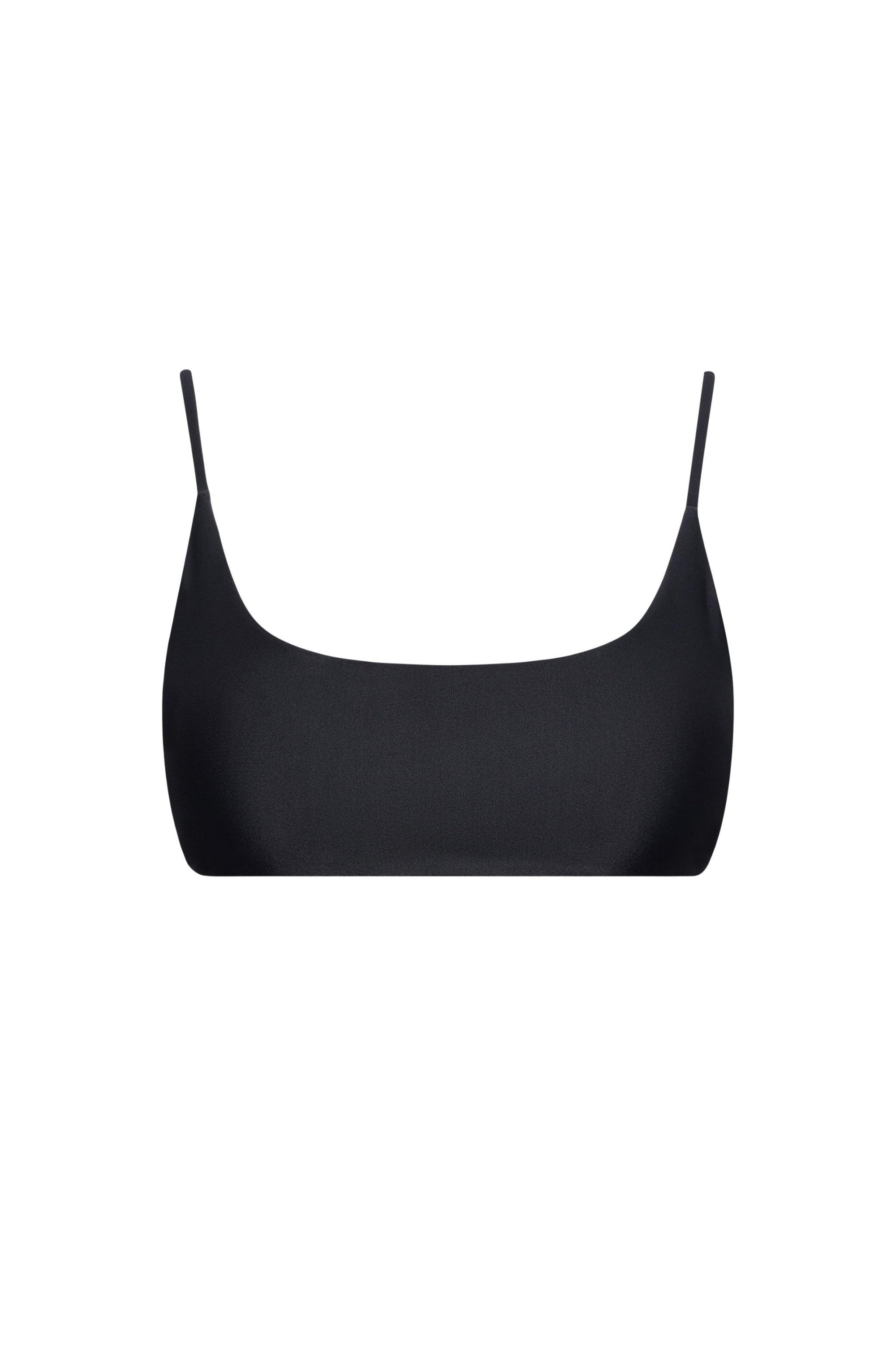 Black Bralette String Bikini Top