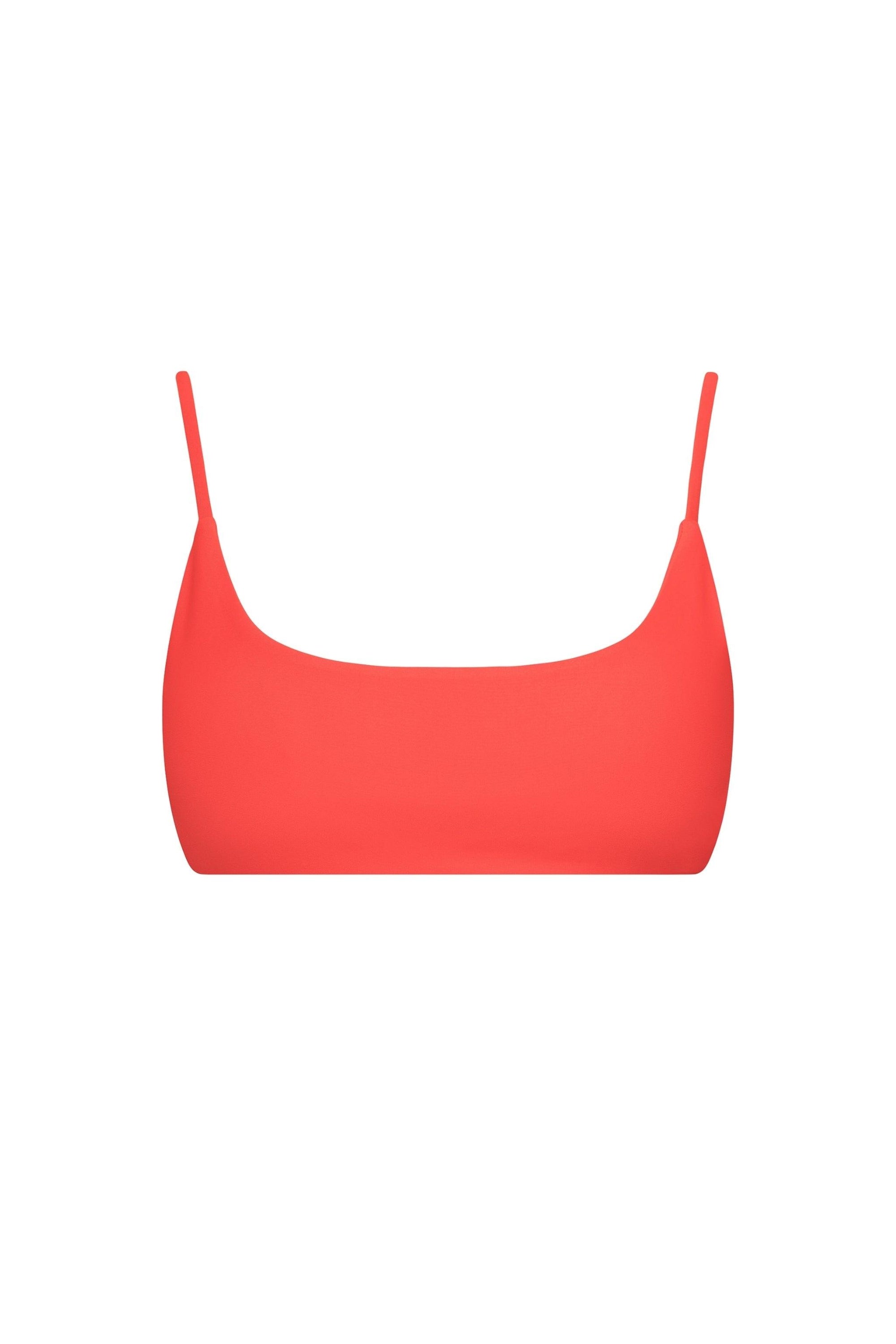 Malibu String Tie Bralette Bikini Top Red