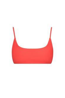 Malibu String Tie Bralette Bikini Top Red