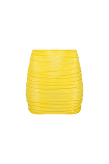 Maui Mesh Mini Skirt Yellow