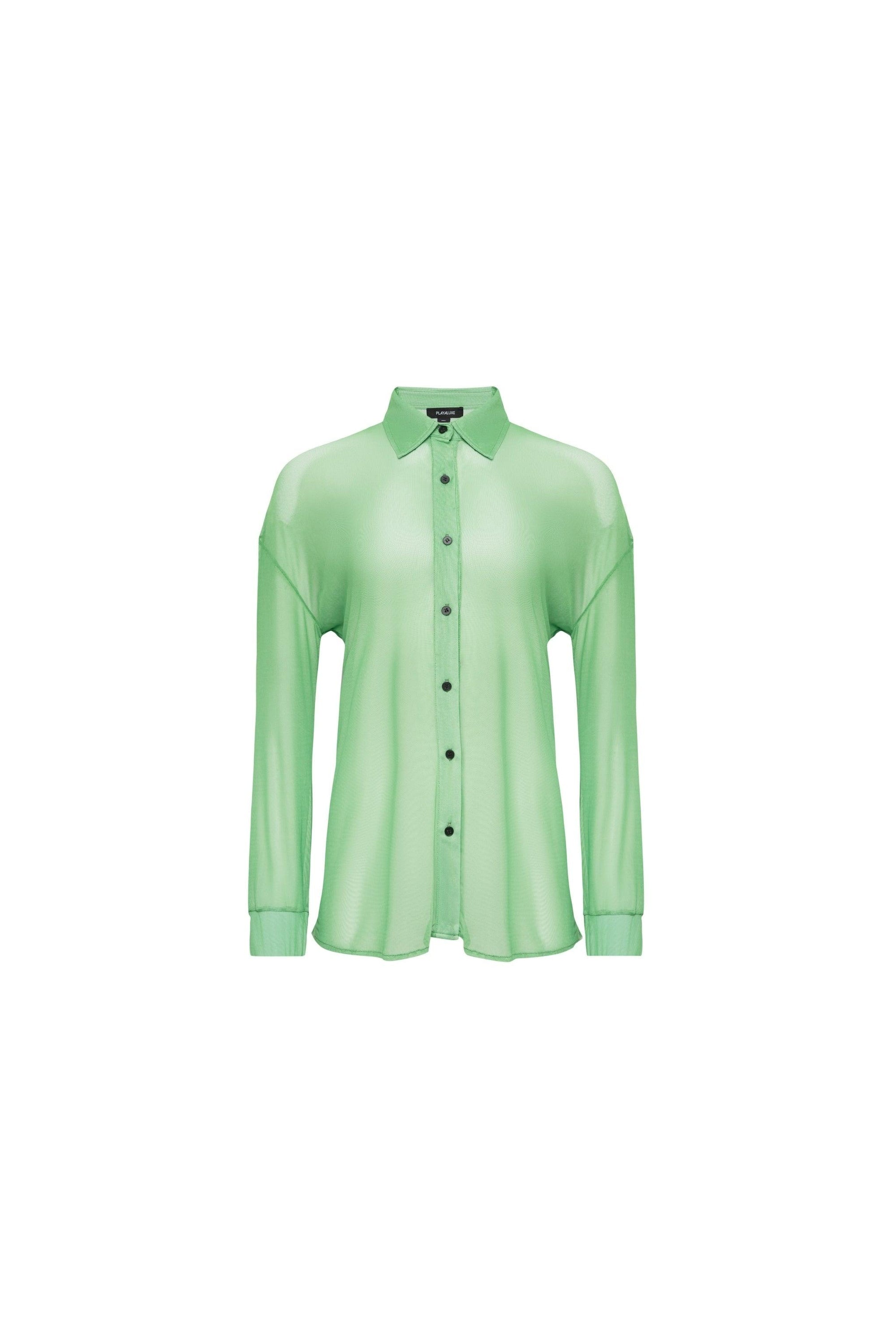 Mykonos Long Sleeve Mesh Shirt Green
