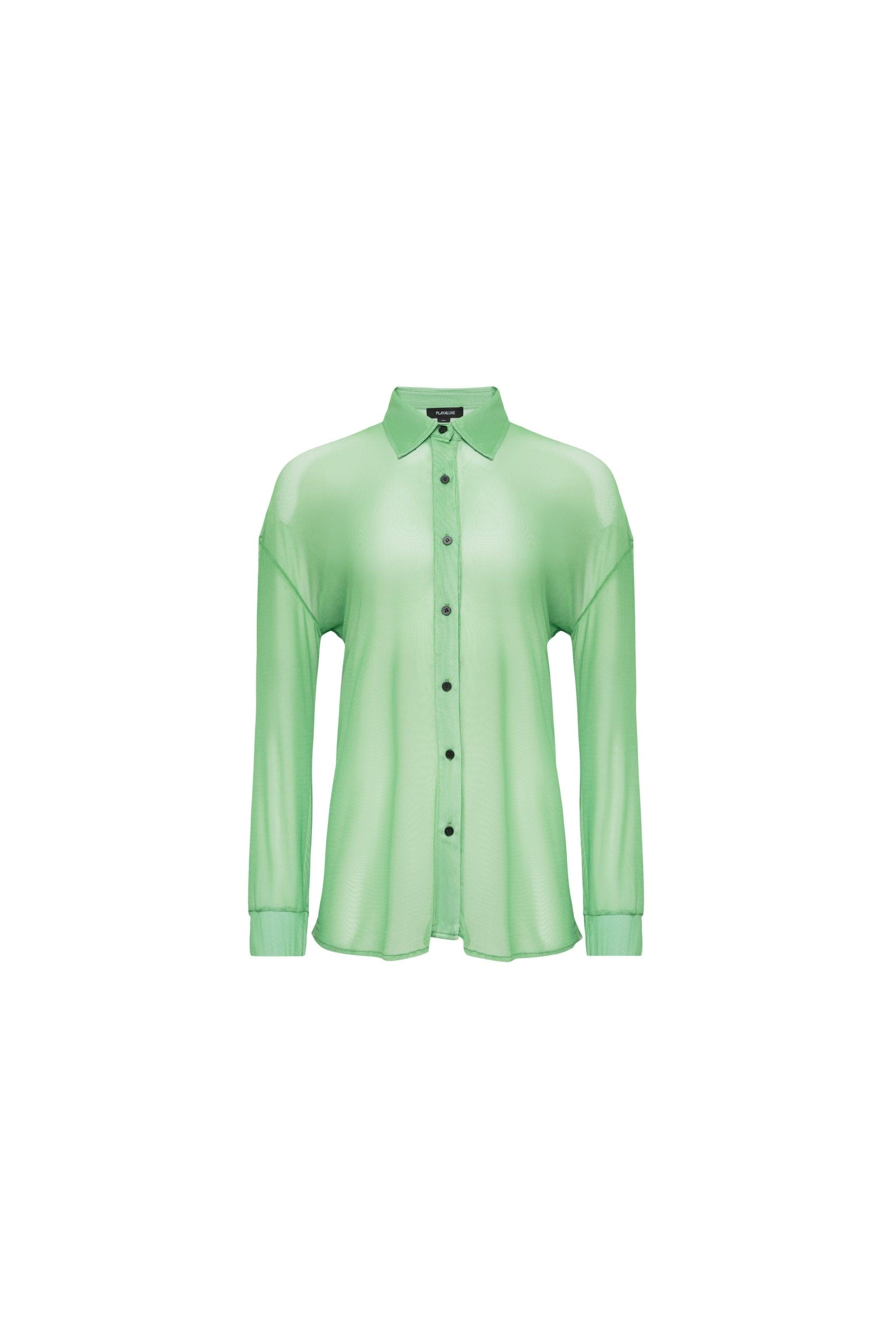 Mykonos Long Sleeve Mesh Shirt Green