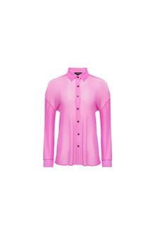 Mykonos Long Sleeve Mesh Shirt Pink