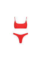 Malibu Bralette Bikini Set Red
