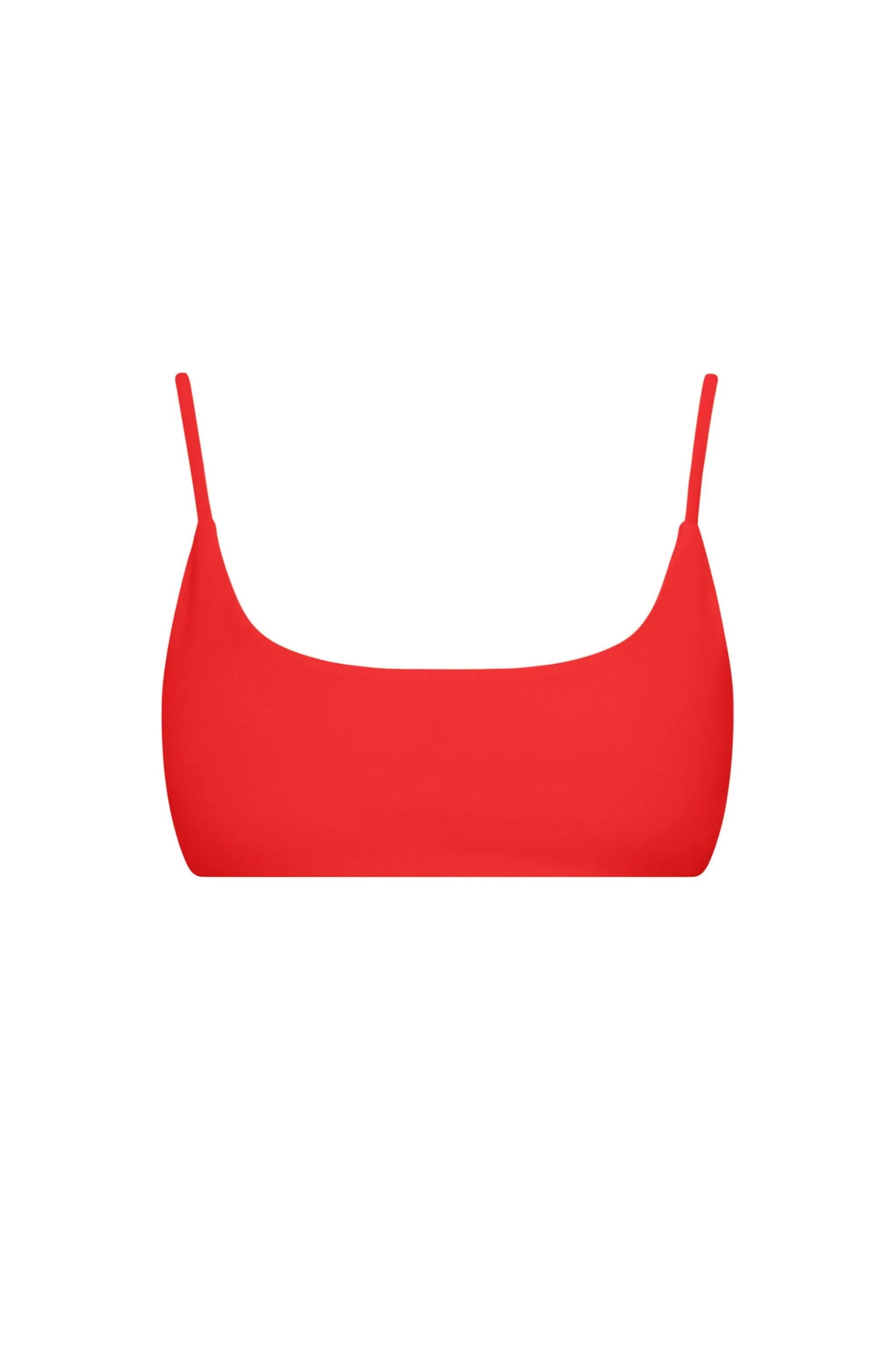 Malibu Bralette Bikini Top Red - PLAYALUXE