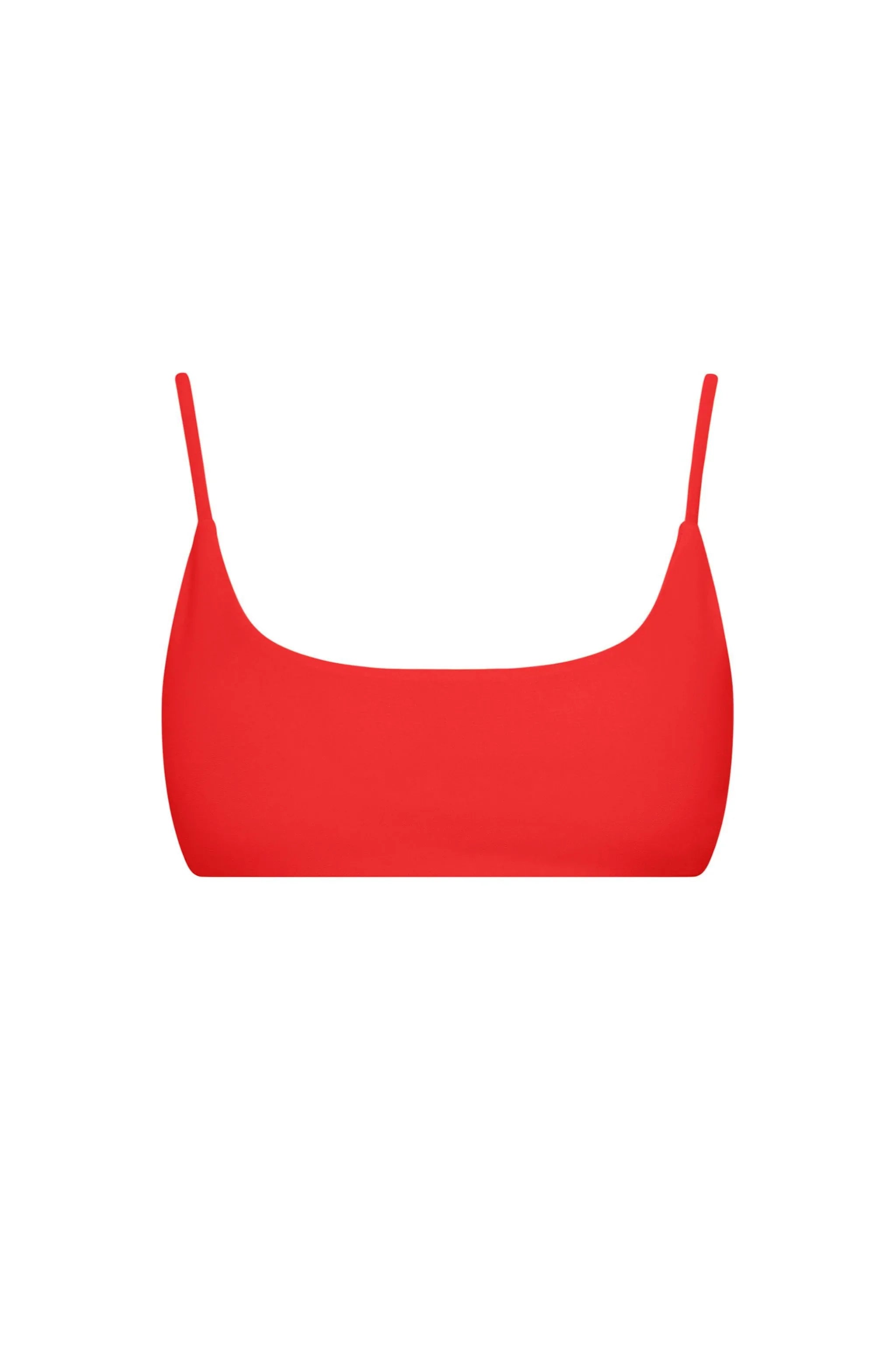 Malibu Bralette Bikini Top Red - PLAYALUXE