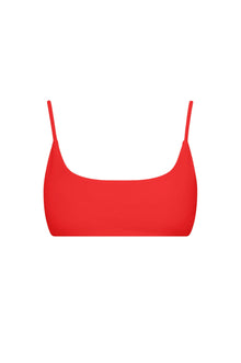 Malibu Bralette Bikini Top Red - PLAYALUXE