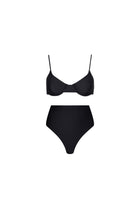 Palermo High Waist Bikini Set Black