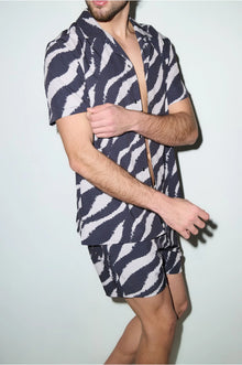 Saint Tropez Cabana Set Black Wave - PLAYALUXE