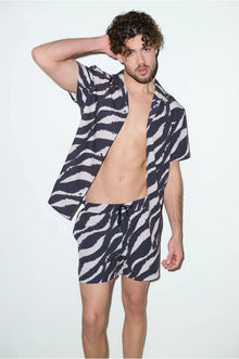 Saint Tropez Cabana Set Black Wave - PLAYALUXE