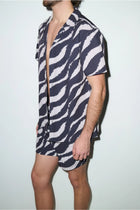 Saint Tropez Cabana Set Black Wave - PLAYALUXE