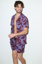 Saint Tropez Cabana Set Burgundy Lilac - PLAYALUXE