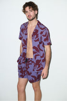 Saint Tropez Cabana Set Burgundy Lilac - PLAYALUXE