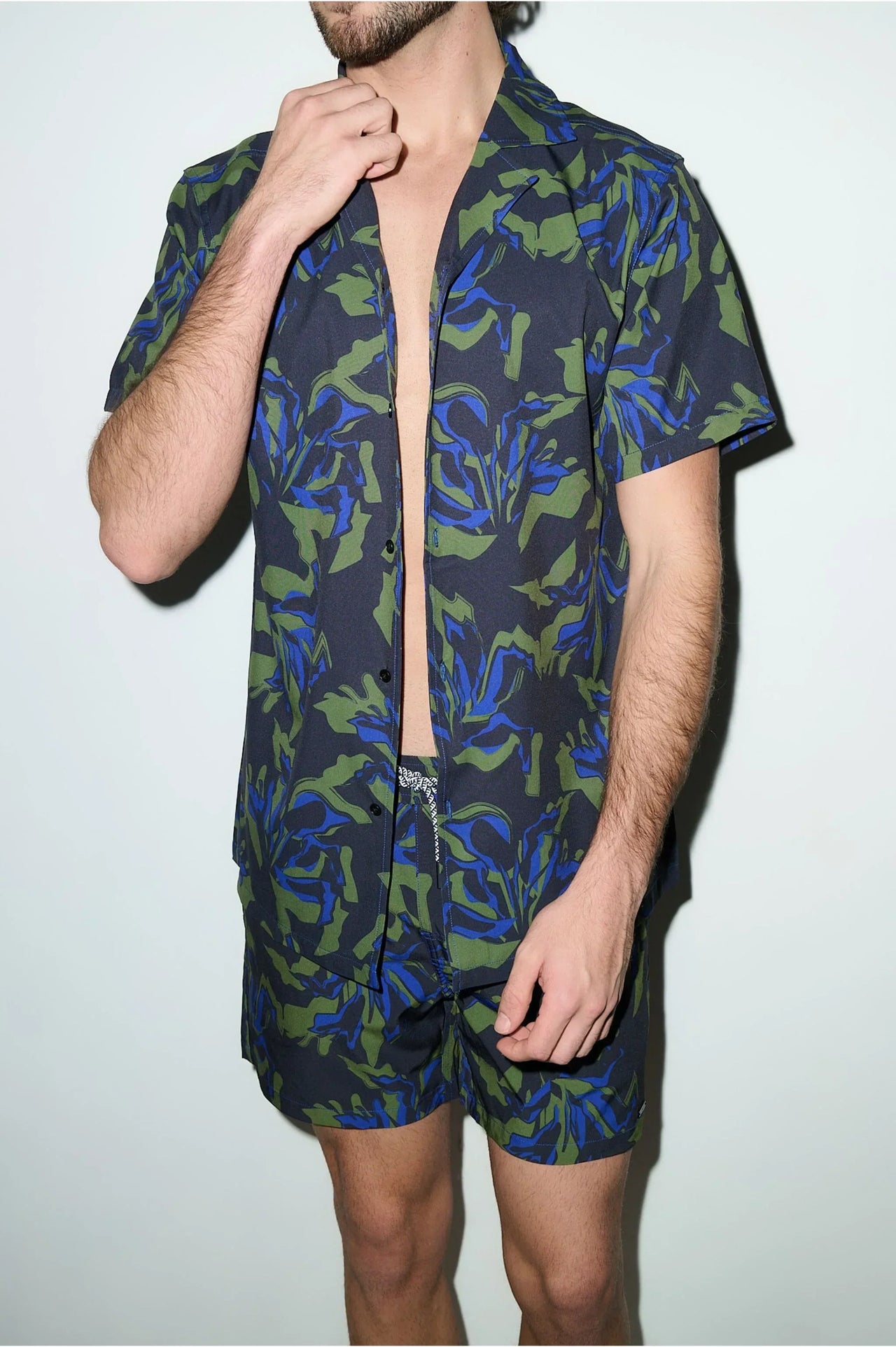 Saint Tropez Cabana Set Green Botanical - PLAYALUXE