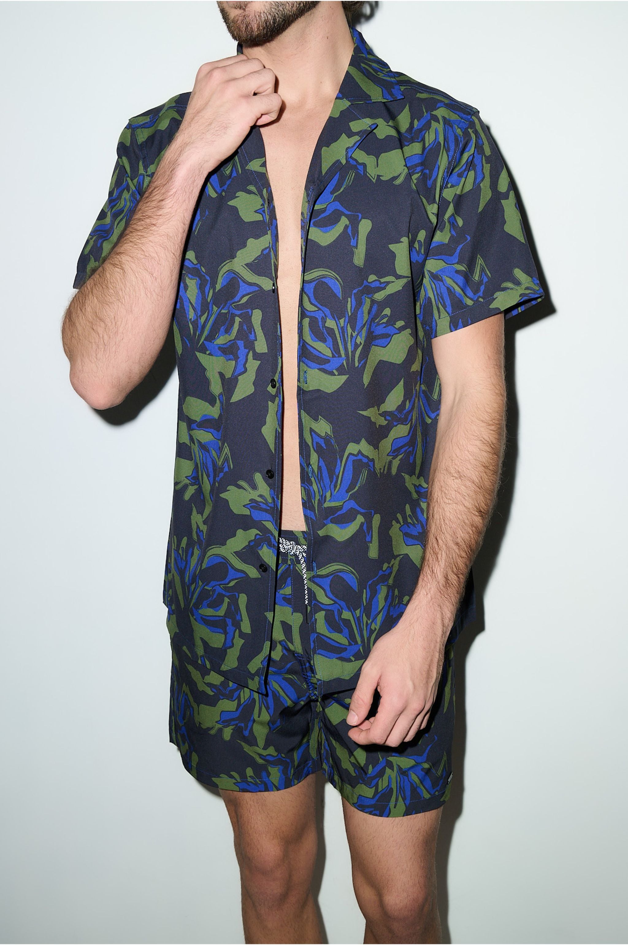 Saint Tropez Cabana Set Green Botanical - PLAYALUXE