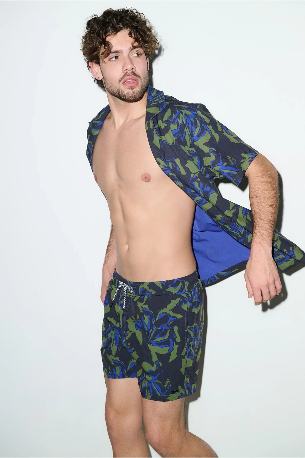 Saint Tropez Cabana Set Green Botanical - PLAYALUXE