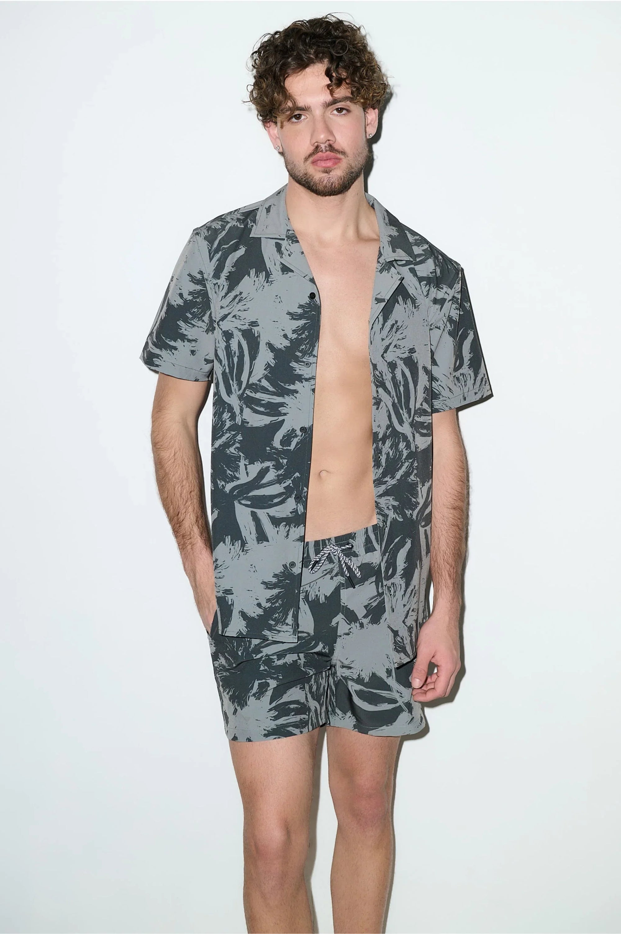 Saint Tropez Cabana Shirt Light Fern - PLAYALUXE