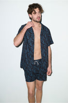 Saint Tropez Cabana Shirt Charcoal Haze - PLAYALUXE