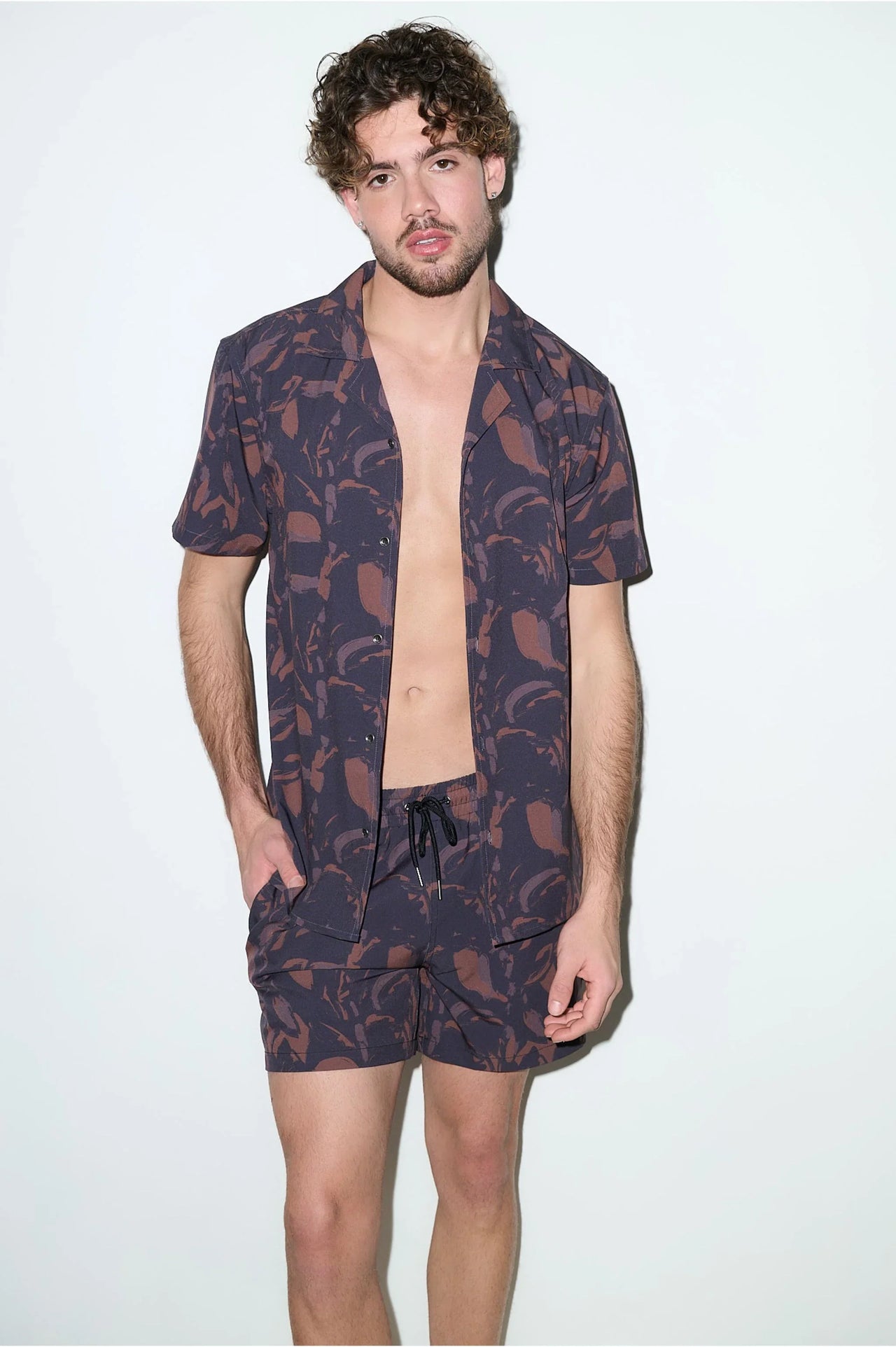 Saint Tropez Cabana Shirt Espresso - PLAYALUXE