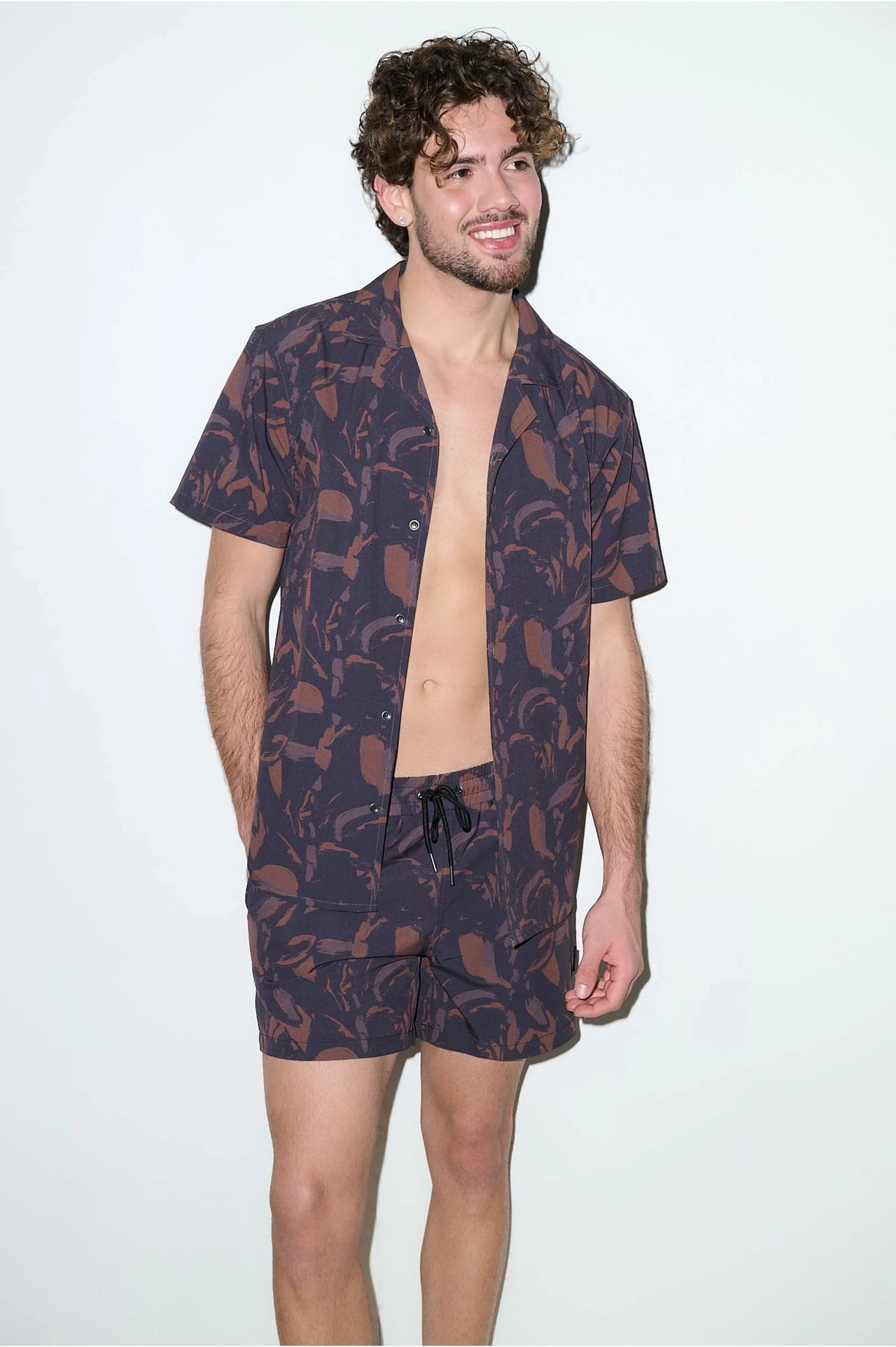 Saint Tropez Cabana Shirt Espresso - PLAYALUXE