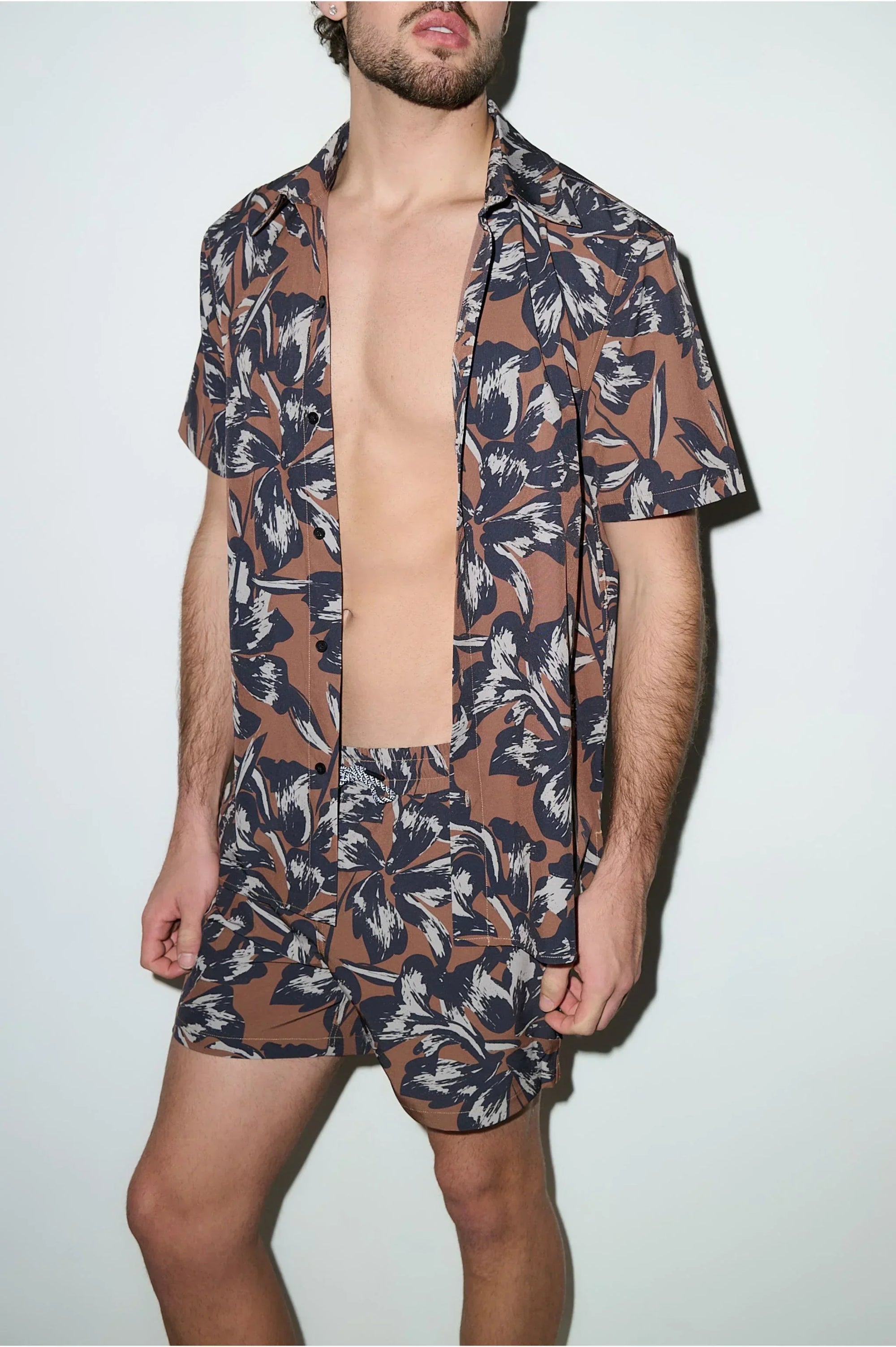 Todos Santos Cabana Set Tobacco Flower - PLAYALUXE