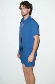 Todos Santos Classic Shirt Petrol Blue - PLAYALUXE